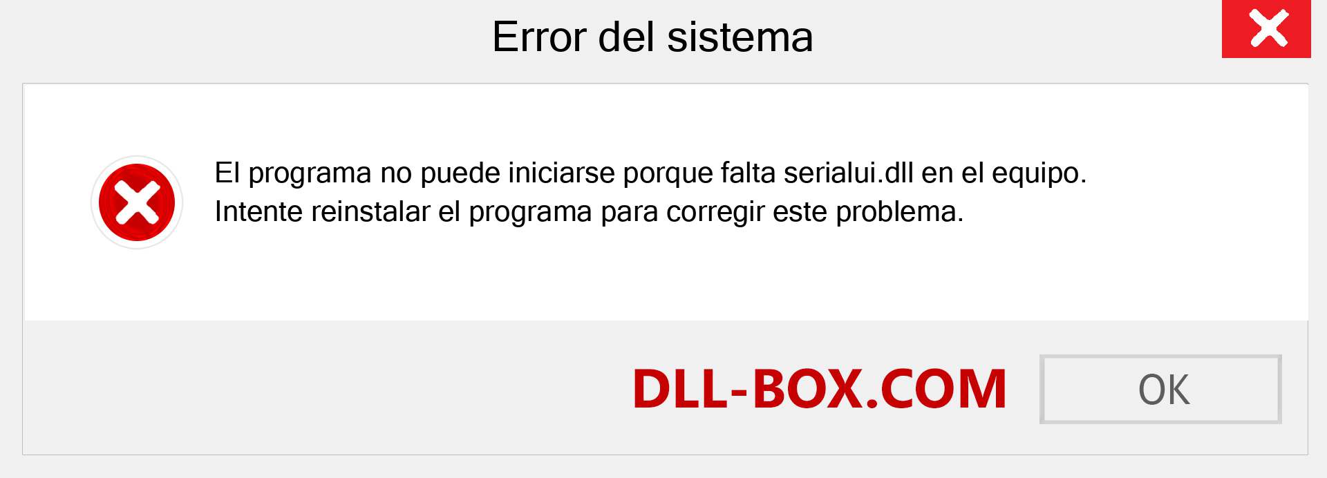 ¿Falta el archivo serialui.dll ?. Descargar para Windows 7, 8, 10 - Corregir serialui dll Missing Error en Windows, fotos, imágenes